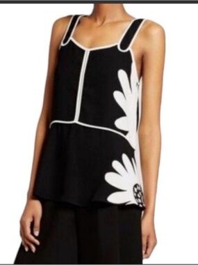 Black & White Floral Tank Top